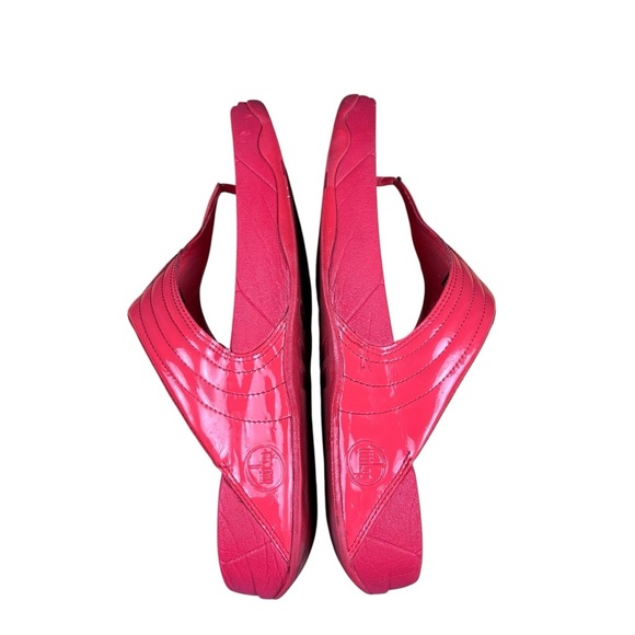 FitFlop Women's Walkstar toe-post Bright Red Sandals Sz 11 - Picture 4 of 8